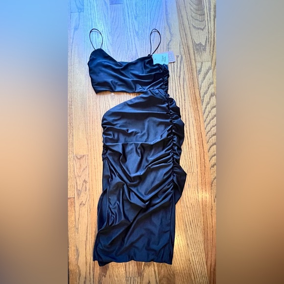 Black Tiger Mist Cut Out Dress - Picture 2 of 7